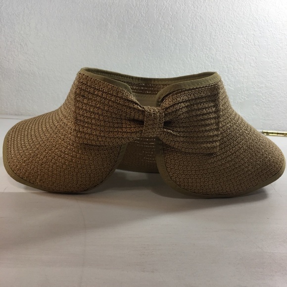 Womens Straw Hat Visor Style with Bow main image 6